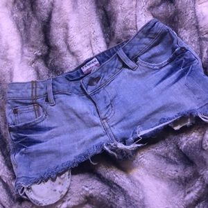 Light wash shorts